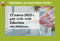 Przerwa w dostawie wody 27.03.2023 r. - Żelechów
