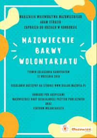 Plakat Mazowieckie Barwy Wolontariatu