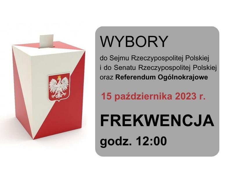 Wybory do Sejmu i Senatu RP - frekwencja na godzinę 12:00