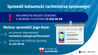 Sprawdź tożsamość rachmistrza spisowego infolinia 22 279 99 99