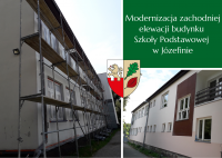Modernizacja zachodniej elewacji budynku Szkoły Podstawowej w Józefinie