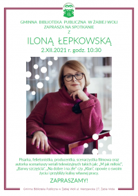 Spotkanie z Iloną Łepkowską 2.12.2021 godz.10:00