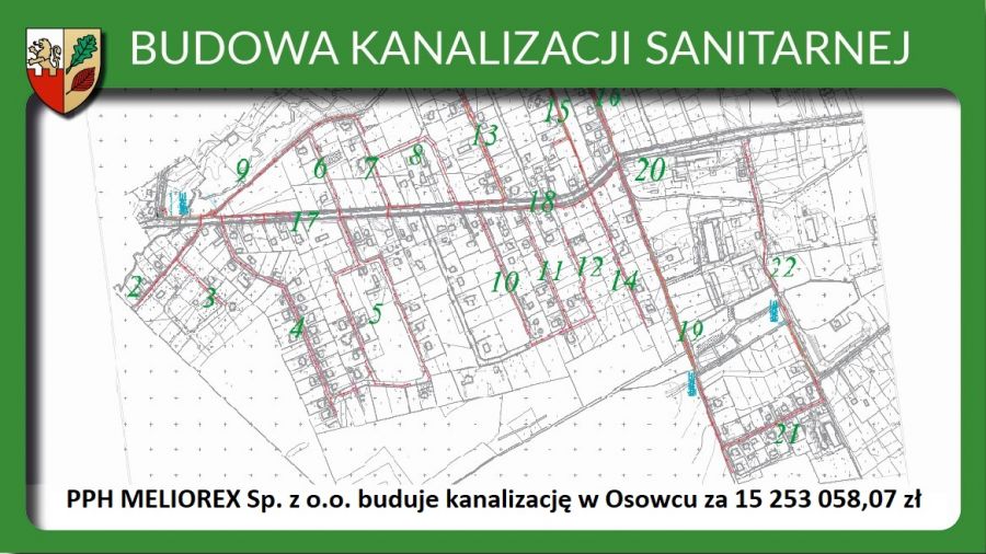 Budowa kanalizacji sanitarnej w miejscowości Osowiec