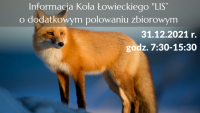 Informacja Koła Łowieckiego "LIS"