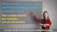 Wolontariusze do nauczania podstaw języka polskiego pilnie potrzebni
