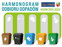 Harmonogram odbioru odpadów - kwiecień 2022