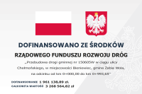 Dofinansowano ze środków Rządowego Funduszu Rozwoju Dróg