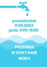 przerwa w dostwie wody