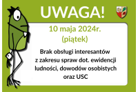 USC nieczynny 10 maja