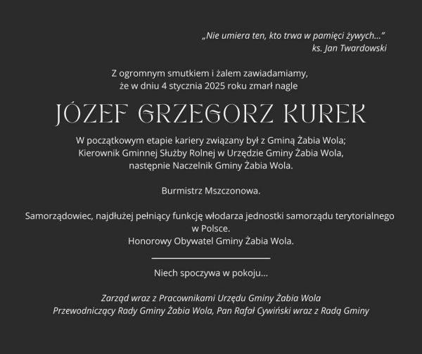 Żegnamy ze smutkiem