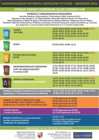 Utrudniony dojazd 2026 - harmonogram