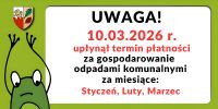 Przypomnienie o płatności za odpady
