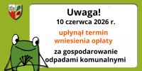 opłata za odpady - II kwartał 2026