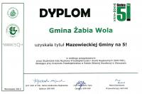 Dyplom Mazowiecka Gmina na 5