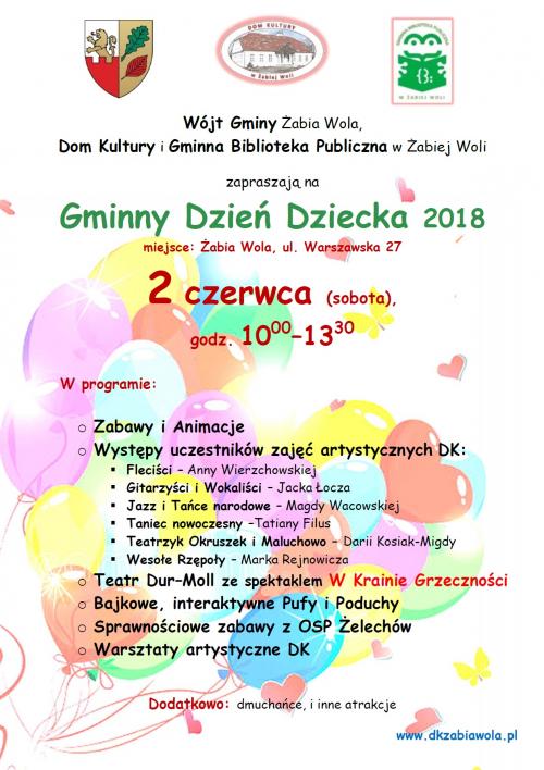 Gminny Dzień Dziecka 2018 - plakat