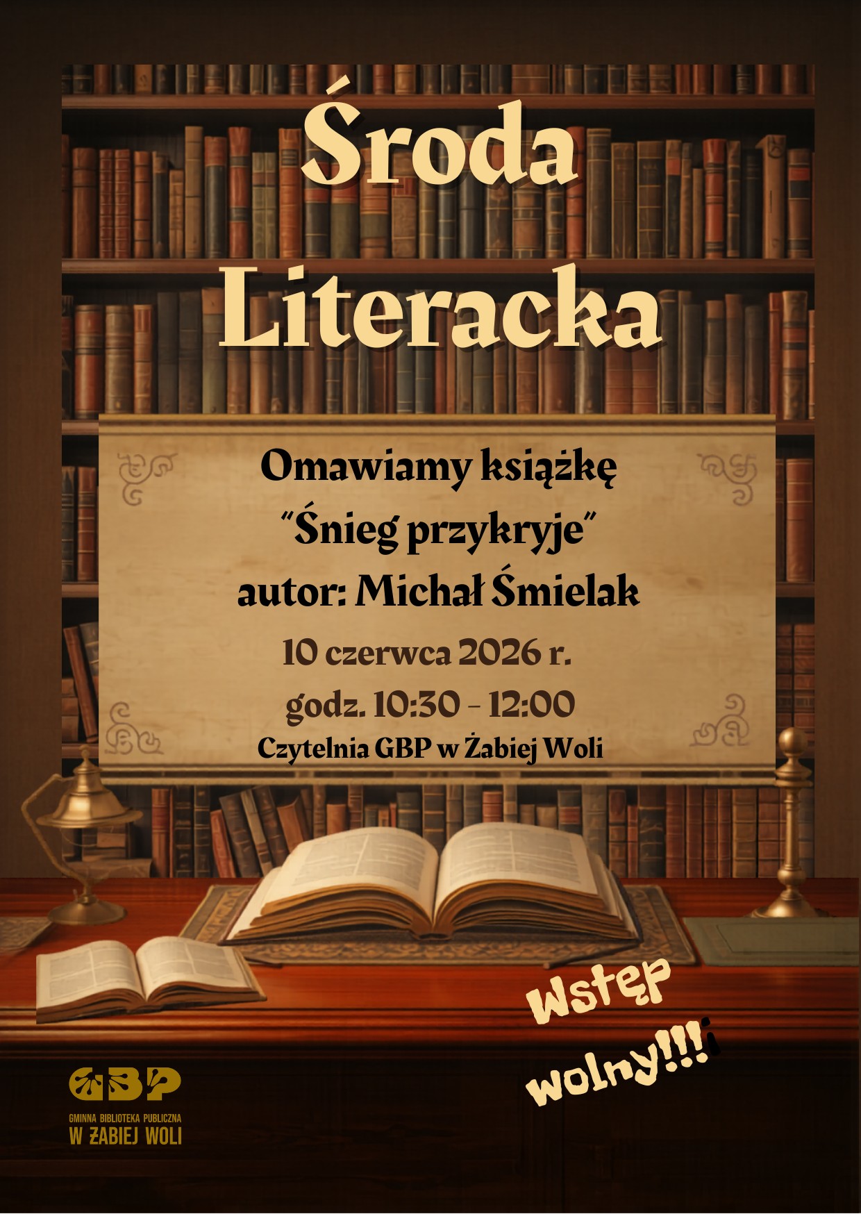 Środa Literacka - omawiamy książkę "Śnieg przykryje" Michała Śmielaka