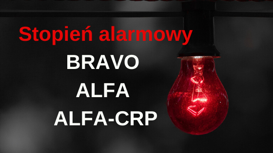 Stopień alarmowy BRAVO na terenie Małopolski oraz ALFA i ALFA-CRP na terenie całego kraju