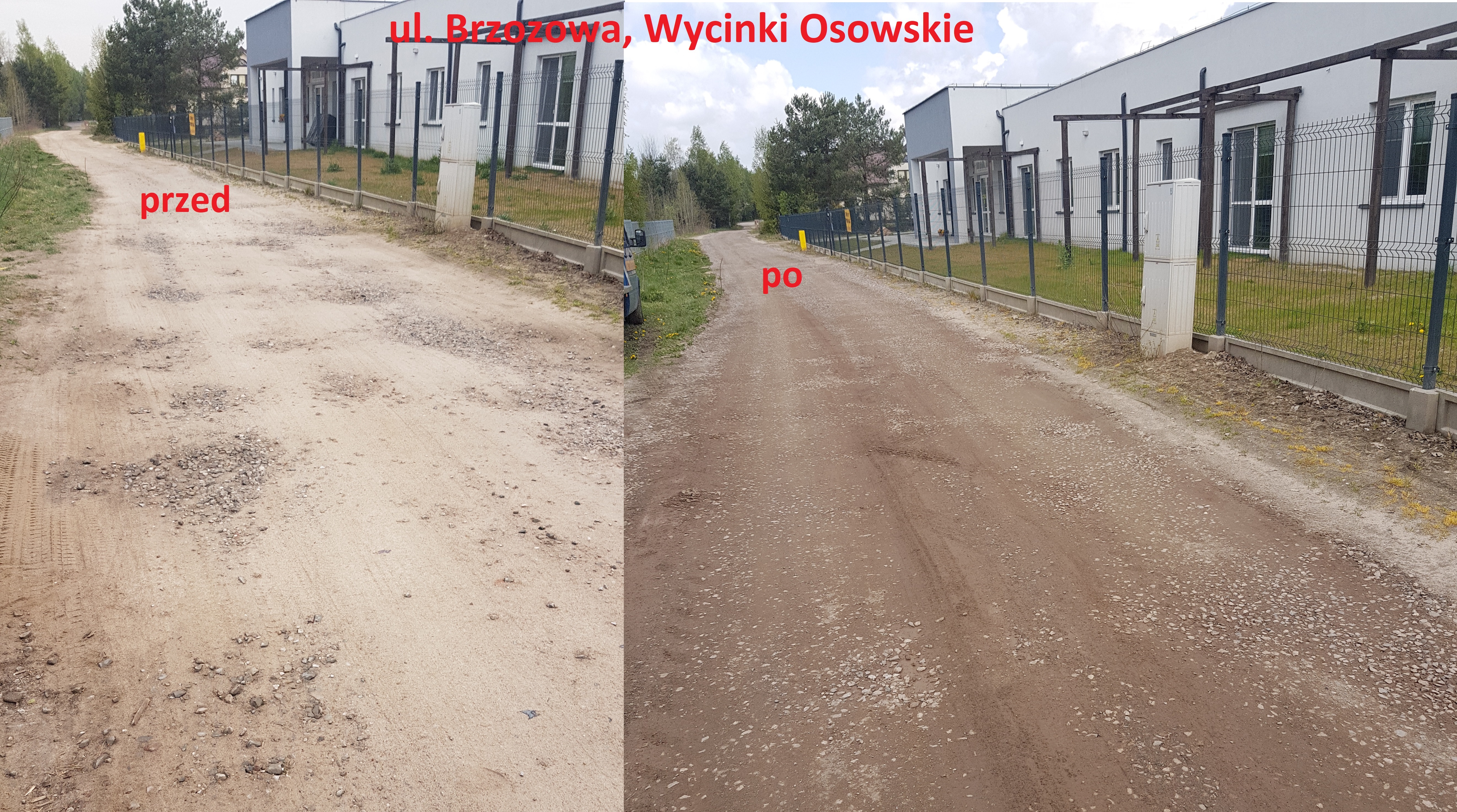 Bieżące utrzymanie  dróg gruntowych w Wycinkach Osowskich