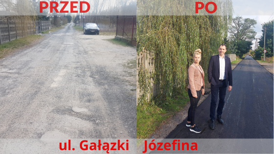 Ulica Gałązki w miejscowości Józefina otrzymała nową nawierzchnię