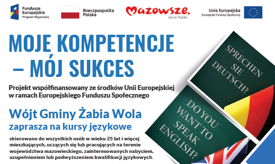 Wójt Gminy Żabia Wola zaprasza na kursy językowe