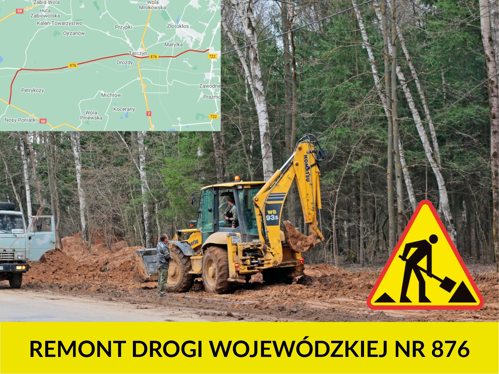 Remont drogi wojewódzkiej nr 876 na terenie Gminy Żabia Wola