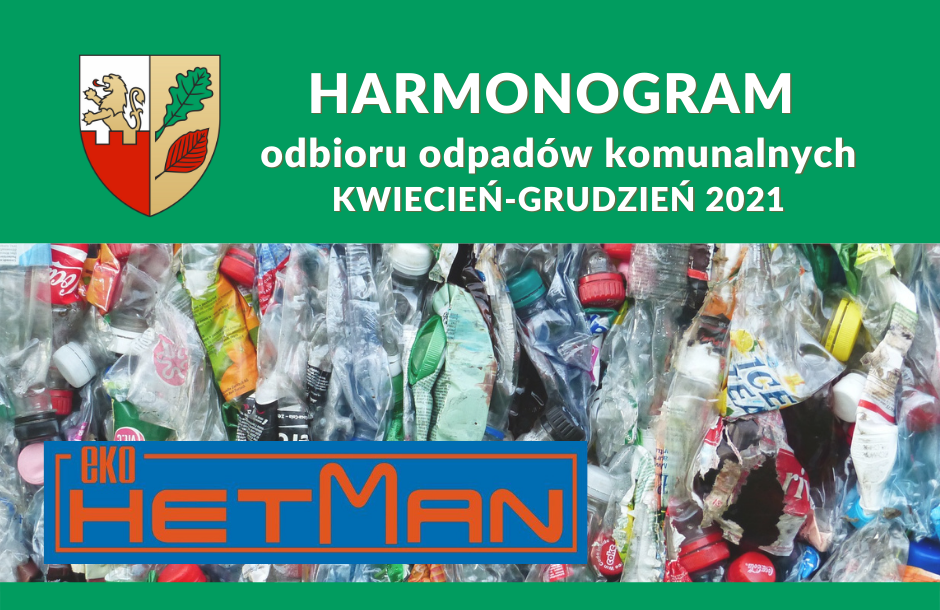 Harmonogram odbioru odpadów (kwiecień-grudzień 2021)