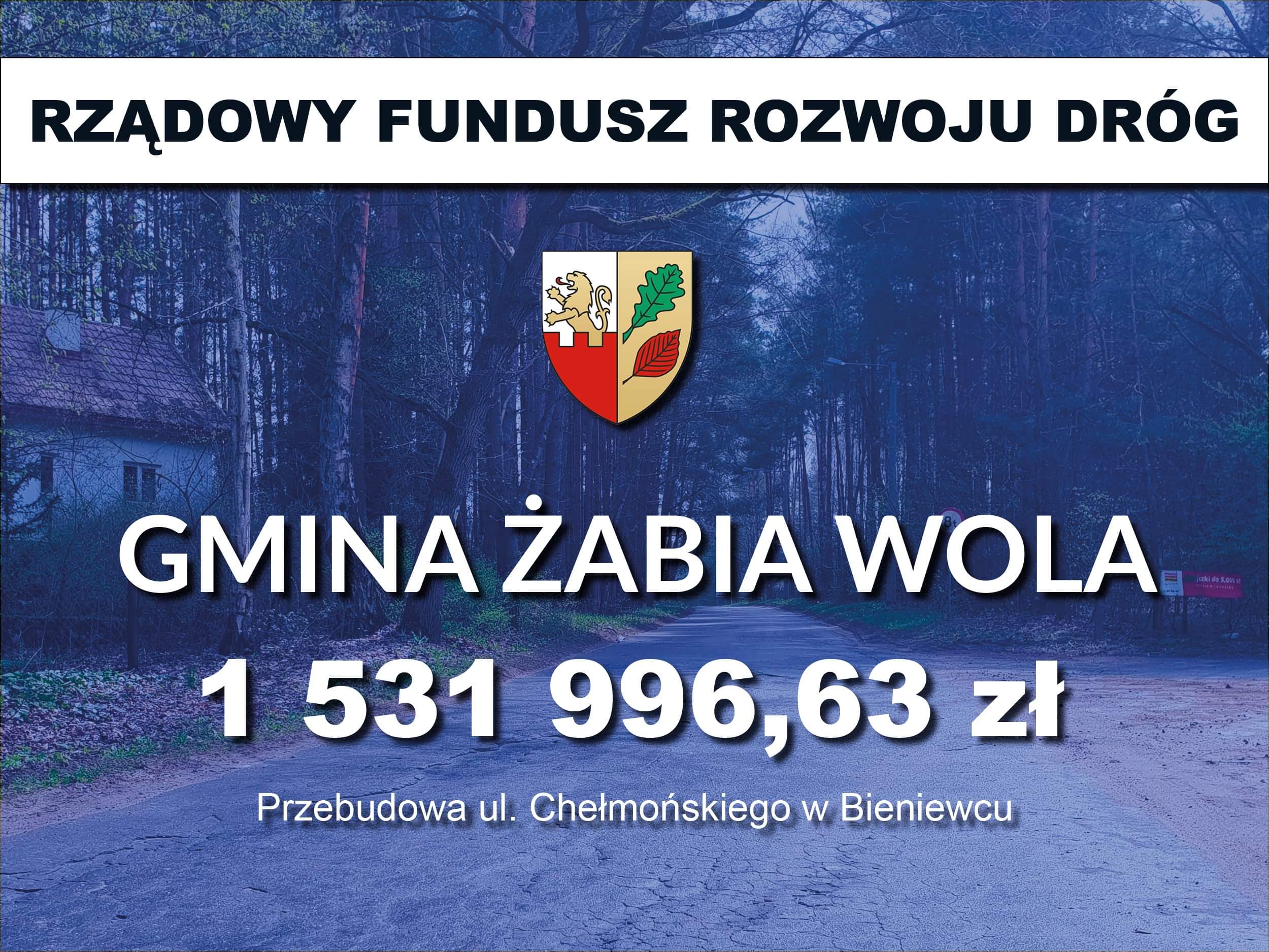 Gmina Żabia Wola otrzyma ponad 1,5 mln zł z Rządowego Funduszu Rozwoju Dróg (RFRD)