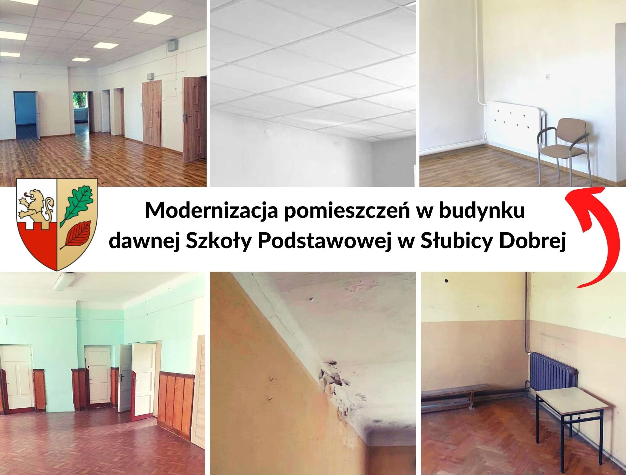 Modernizacja pomieszczeń w budynku dawnej szkoły w Słubicy Dobrej