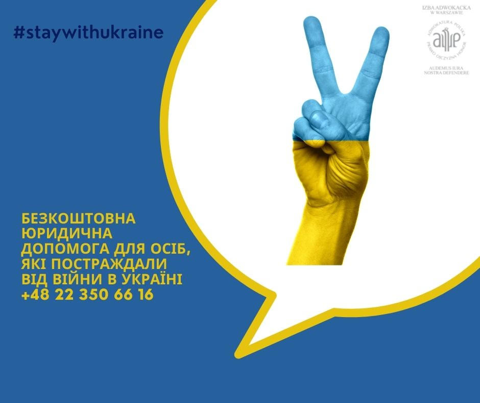 Bezpłatna pomoc prawna dla obywateli Ukrainy.