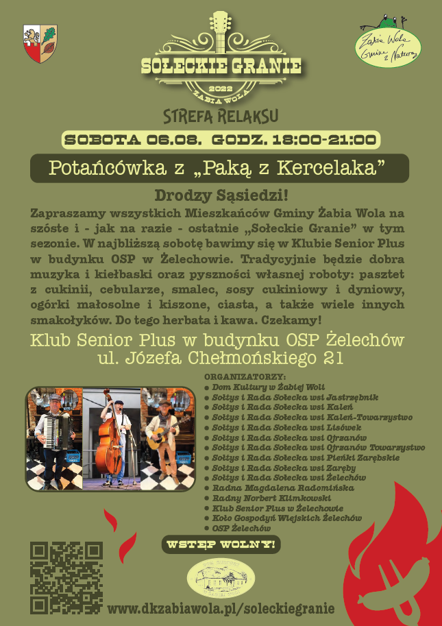 Potańcówka z „Paką z Kercelaka” sobota 06.08. godz. 18:00-21:00