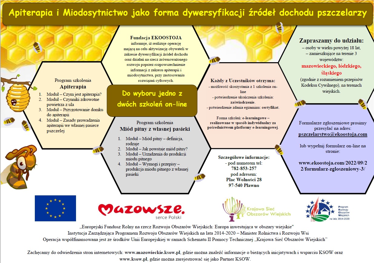 Bezpłatne szkolenia on-line dla pszczelarzy