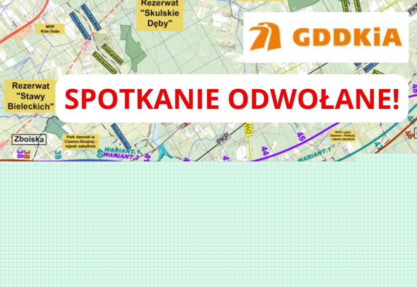 Odwołanie spotkań informacyjnych