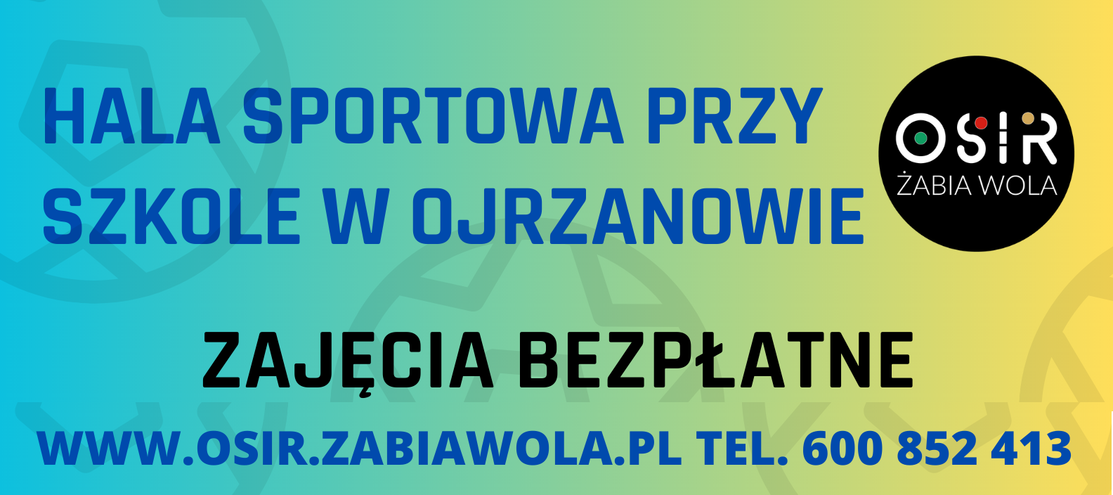 Bezpłatne zajęcia na hali sportowej przy szkole w Ojrzanowie