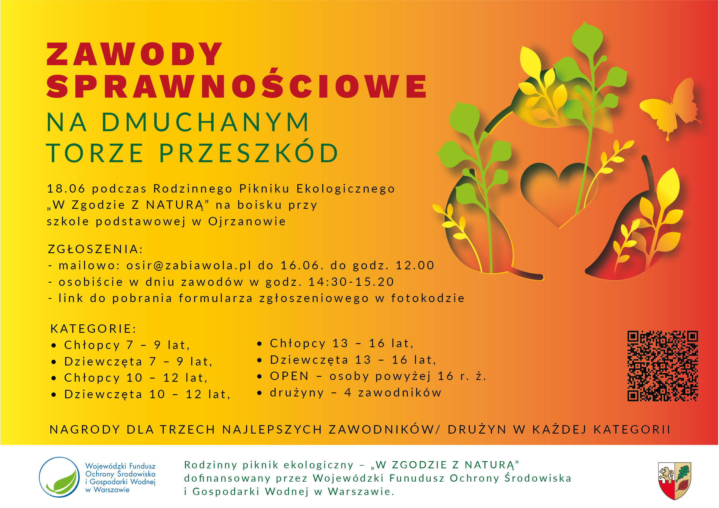 Zawody sprawnościowe na dmuchanym torze przeszkód