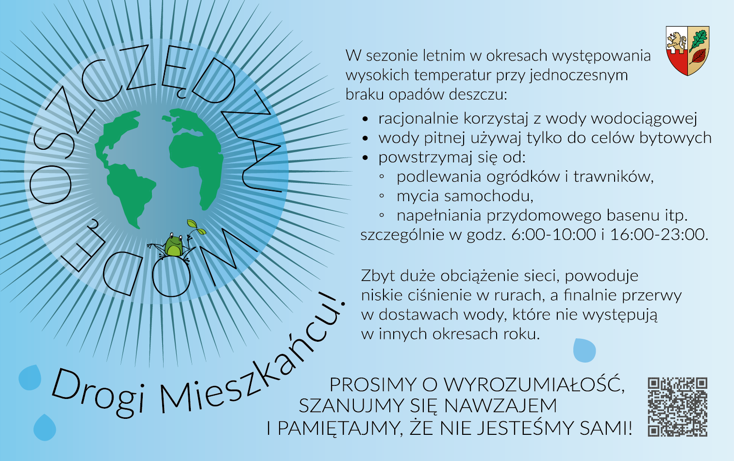 OSZCZĘDZAJ WODĘ!