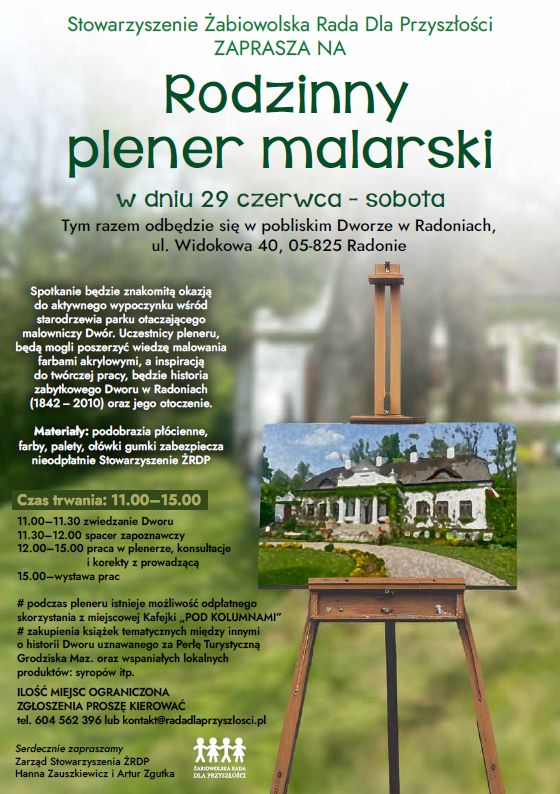Rodzinny plener malarski - Dwór w Radoniach