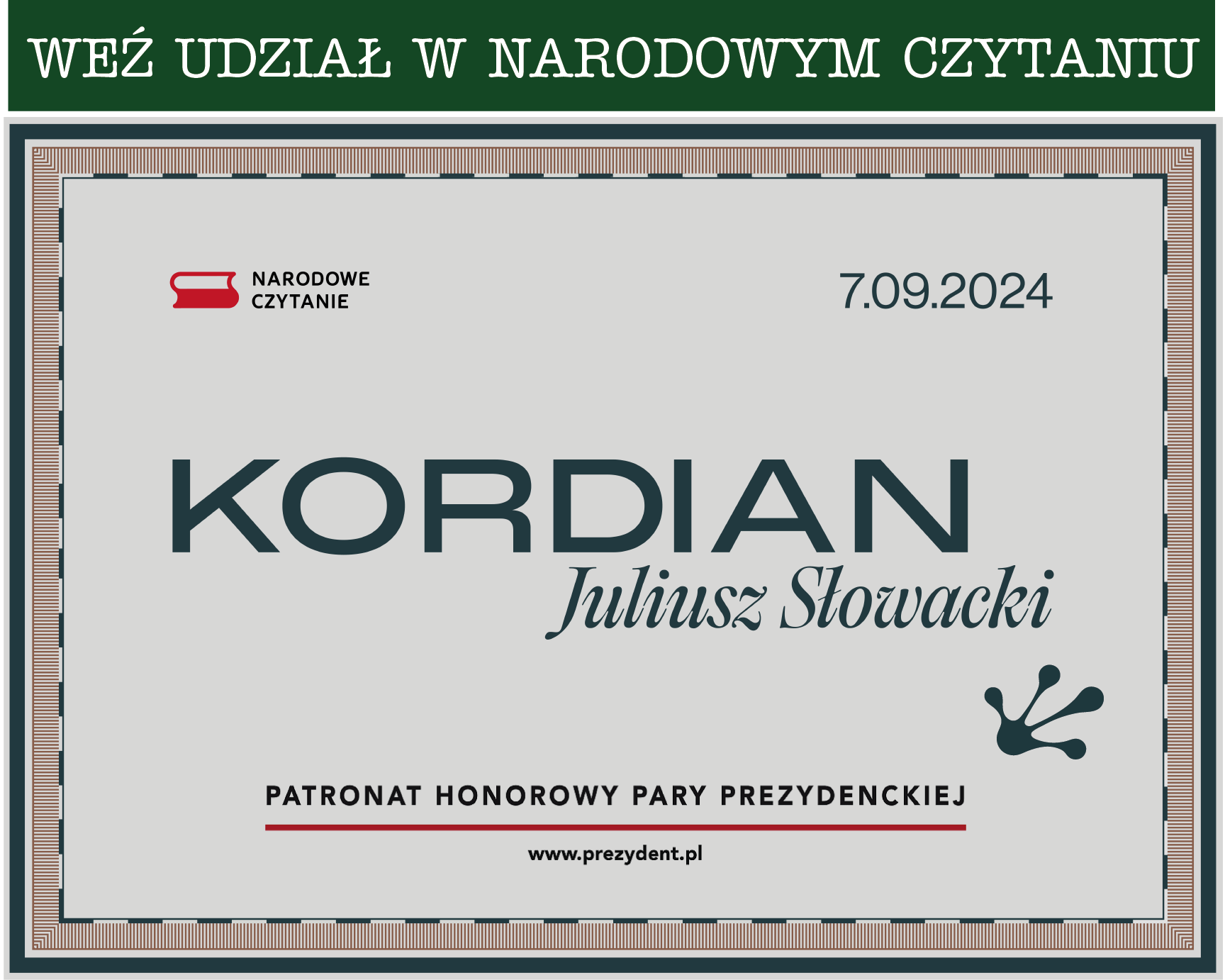 WEŹ UDZIAŁ W NARODOWYM CZYTANIU 2024!
