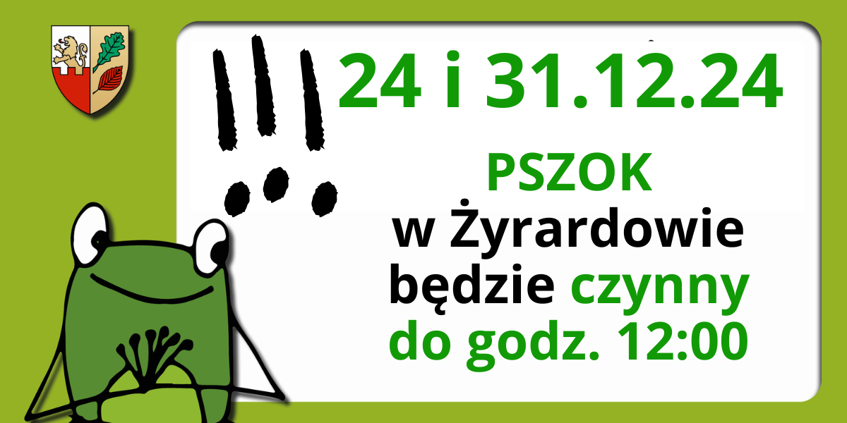 UWAGA! Zmiana godzin pracy PSZOK ŻYRARDÓW