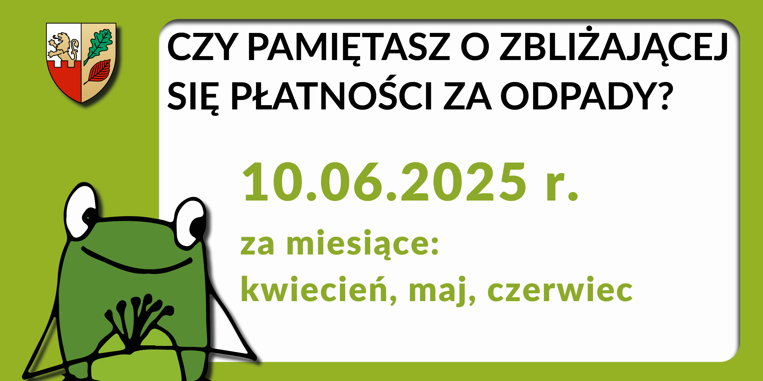 UWAGA! Zbliża się termin płatności opłaty za odpady