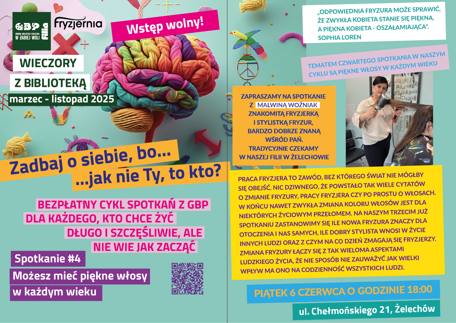 Piękne włosy w każdym wieku - spotkanie z fryzjerką i stylistką fryzur