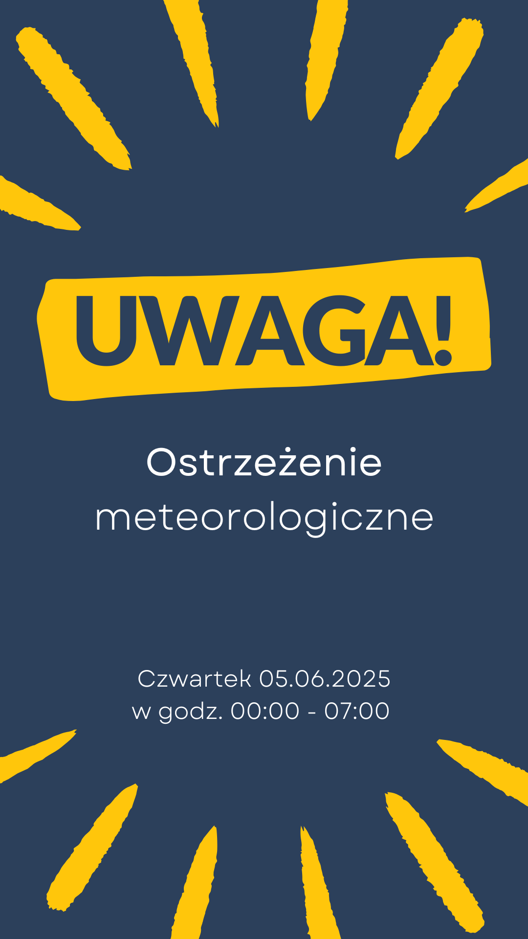 Ostrzeżenie meteorologiczne – burze