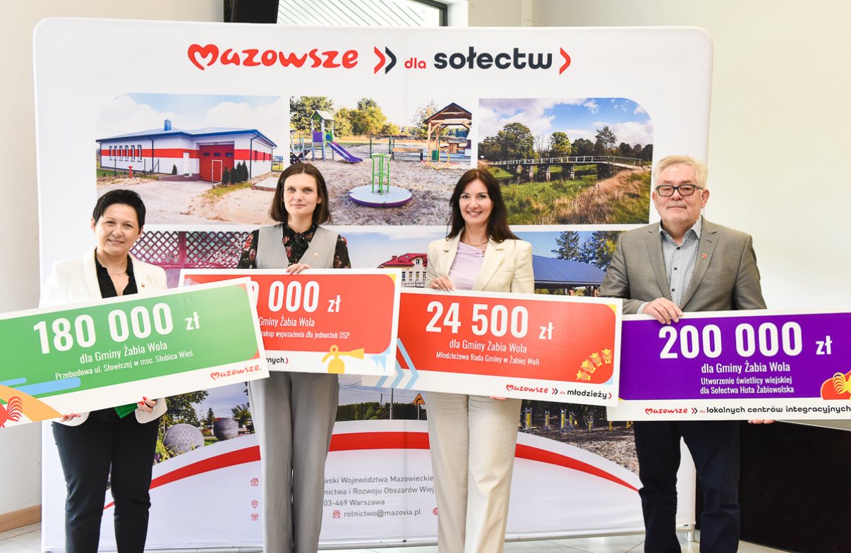 Blisko 500 000 zł od Samorządu Województwa Mazowieckiego dla Gminy Żabia Wola