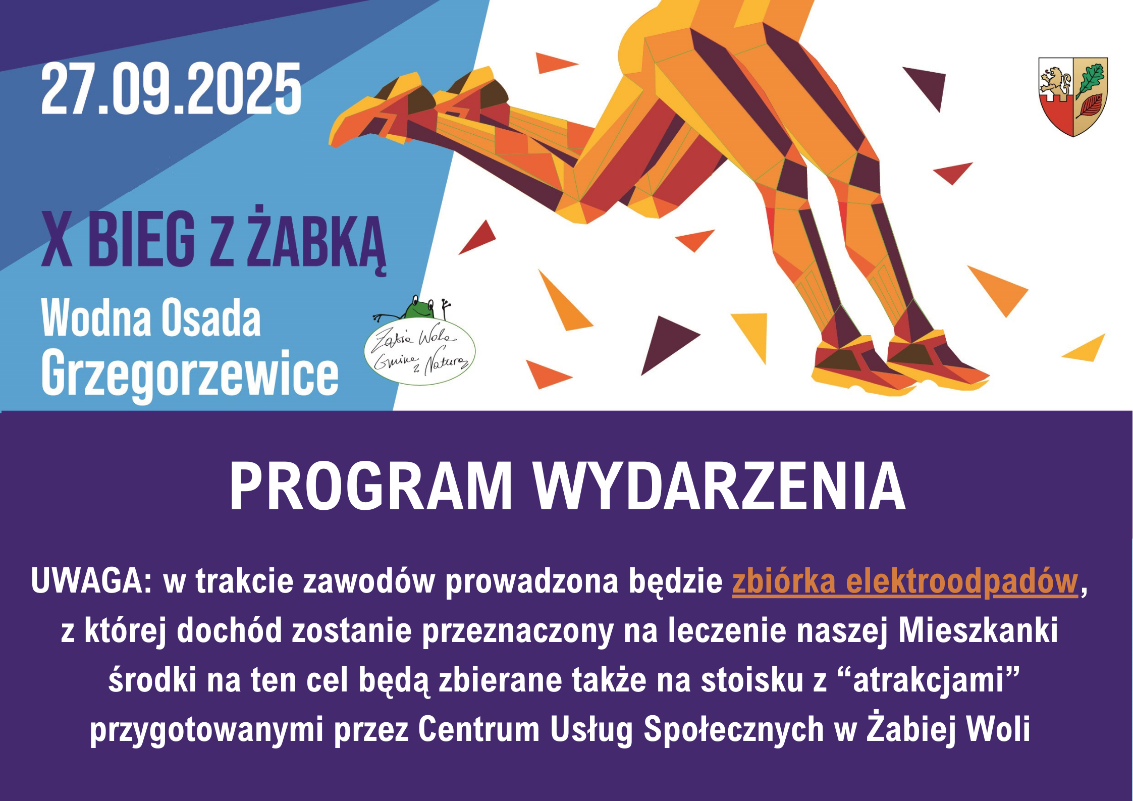 X Bieg z Żabką - program wydarzenia