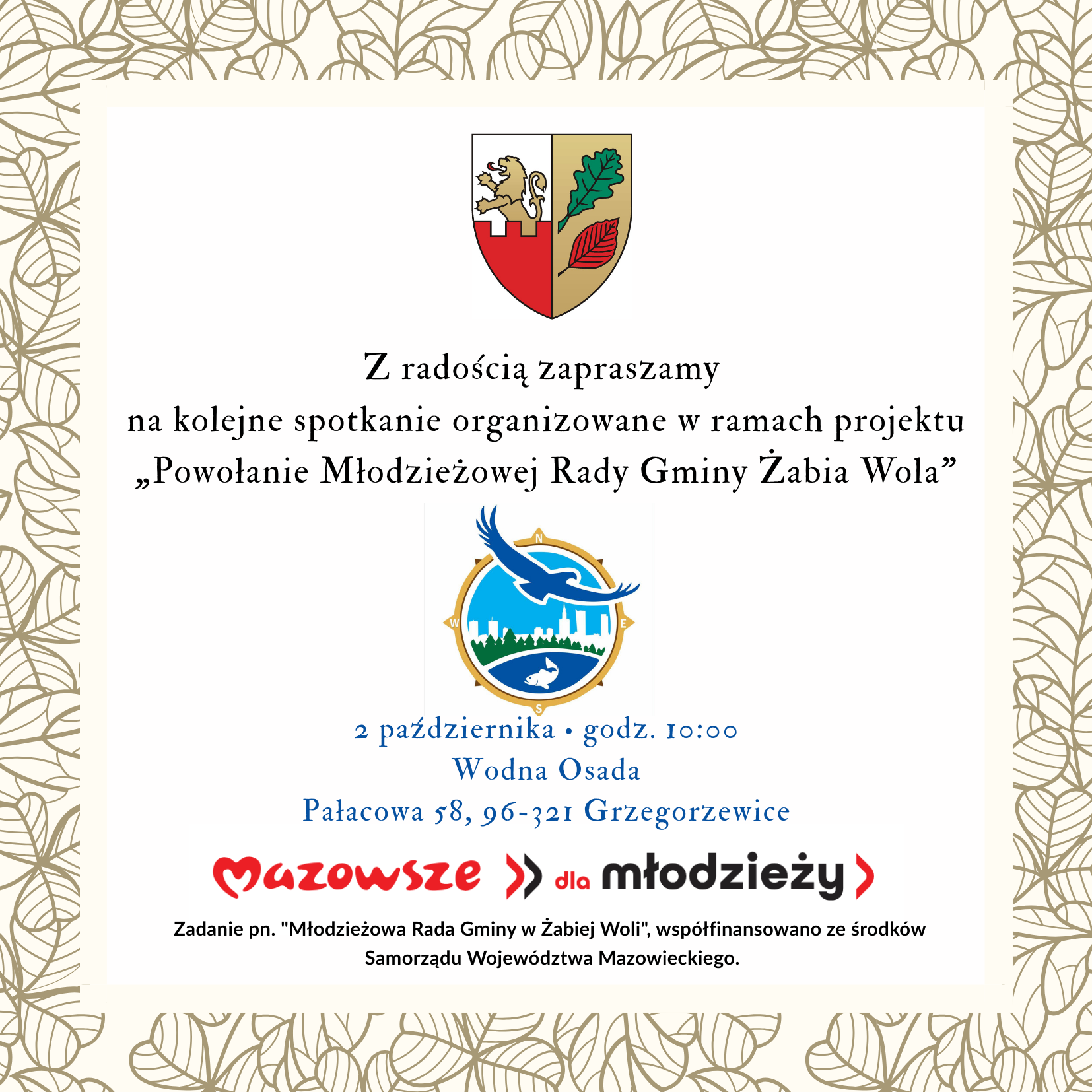 „Powołanie Młodzieżowej Rady Gminy Żabia Wola” - spotkanie II - 2.10.2025 r. o godz. 10:00