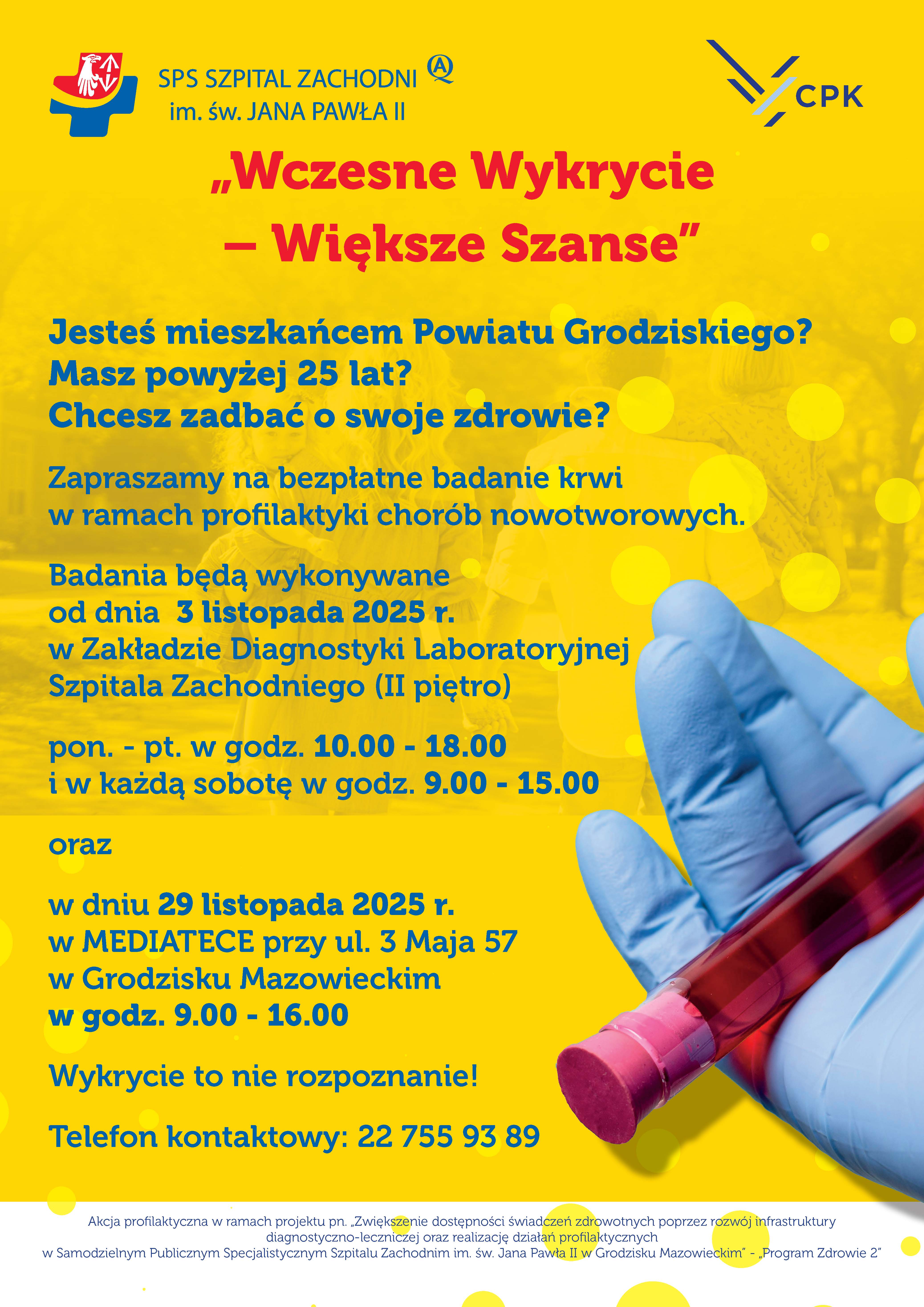 Bezpłatne badanie krwi w ramach profilaktyki chorób nowotworowych