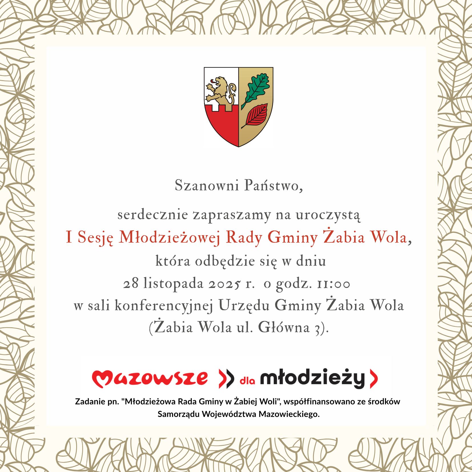 I Sesja Młodzieżowej Rady Gminy Żabia Wola