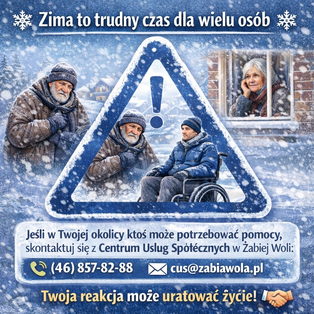Zima to trudny czas dla wielu osób