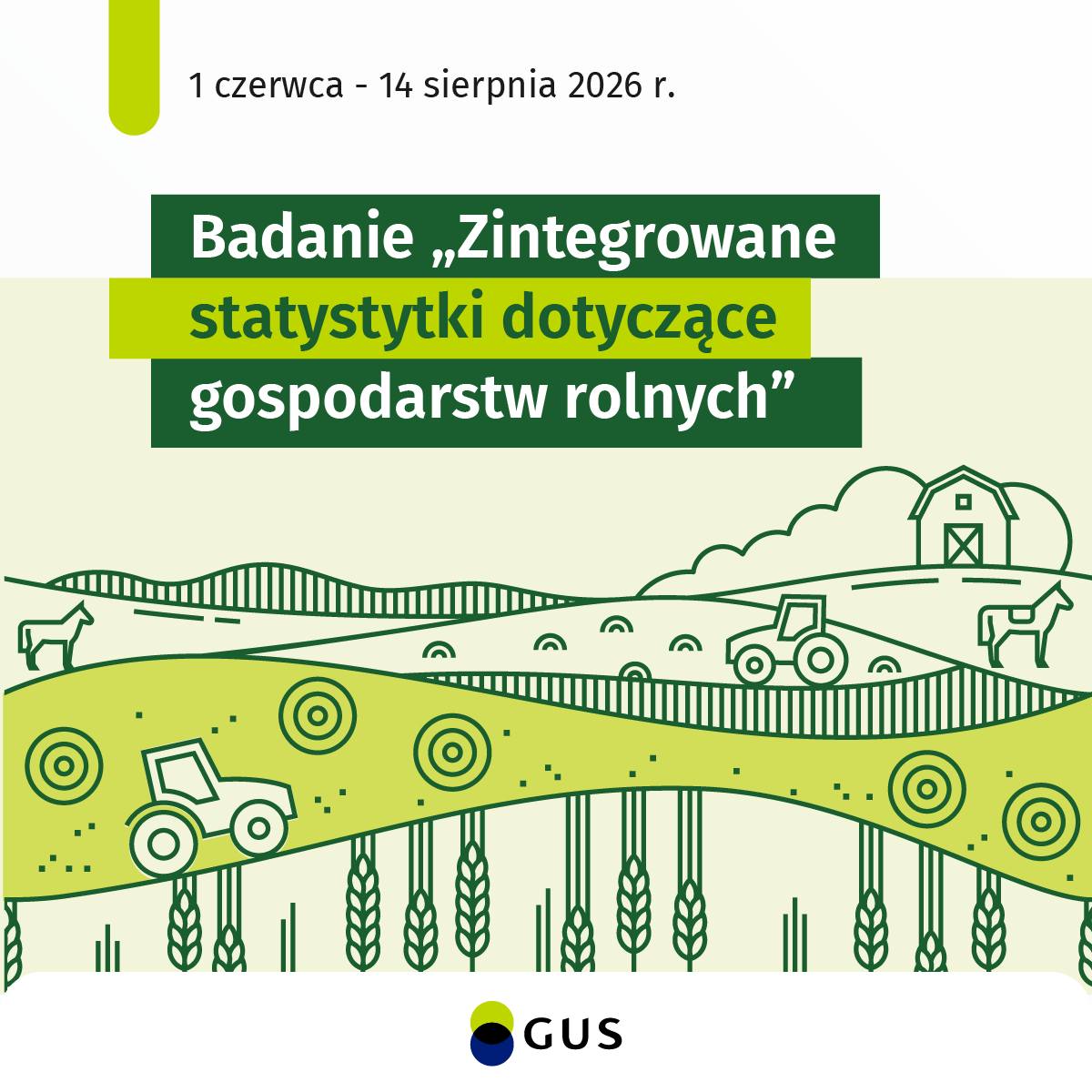 Rusza badanie „Zintegrowane statystyki dotyczące gospodarstw rolnych 2026”